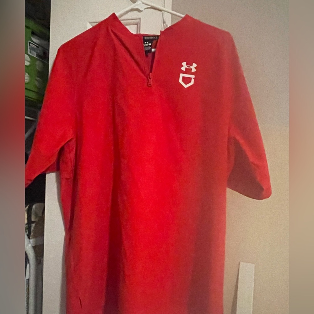 Under Armour Red Men's 1/4 Zip baseball jacket
